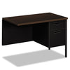 HON Metro Classic Series Workstation Return, Right, 42w x 24d x 29.5h, Mocha/Black