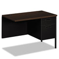 HON Metro Classic Series Workstation Return, Right, 42w x 24d x 29.5h, Mocha/Black