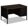 HON Metro Classic Series Right Pedestal Desk, 48" x 30" x 29.5", Mocha/Black