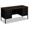 HON Metro Series Kneespace Credenza, 60w x 24d x 29.5h, Mocha/Black