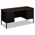 HON Metro Series Kneespace Credenza, 60w x 24d x 29.5h, Mocha/Black