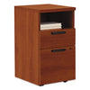 HON 10500 Series Mobile Pedestal File, Left or Right, 2-Drawers: Box/File, Legal/Letter, Cognac, 15.75" x 18.88" x 28"
