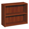 HON 10700 Series Wood Bookcase, Two-Shelf, 36w x 13.13d x 29.63h, Cognac