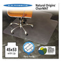 ES Robbins Natural Origins Chair Mat with Lip For Hard Floors, 45 x 53, Clear