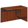 HON 10700 "L" Workstation Return, Right 3/4 Pedestal, 48w x 24d x 29.5h, Cognac