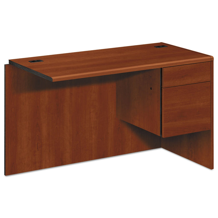 HON 10700 "L" Workstation Return, Right 3/4 Pedestal, 48w x 24d x 29.5h, Cognac