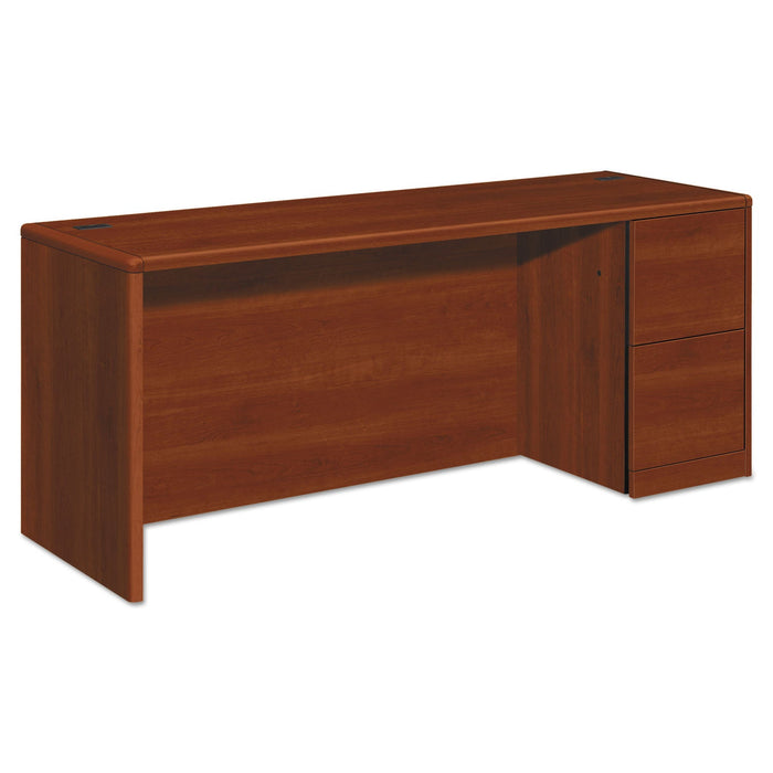 HON 10700 Series Right Pedestal Credenza, 72w x 24d x 29.5h, Cognac