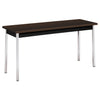HON Utility Table, Rectangular, 60w x 20d x 29h, Mocha/Black