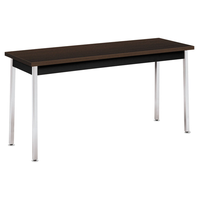 HON Utility Table, Rectangular, 60w x 20d x 29h, Mocha/Black