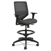 HON Solve Series Mesh Back Task Stool, Supports Up to 300 lb, 23" to 33" Seat Height, Ink Seat/Back, Black Base