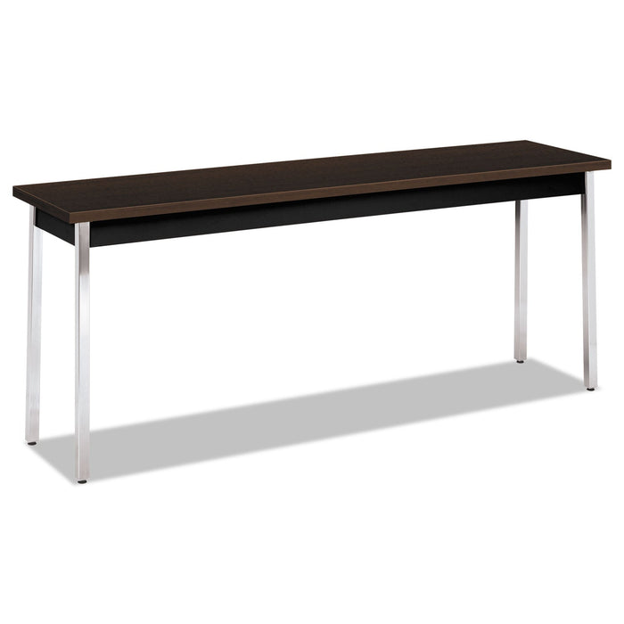 HON Utility Table, Rectangular, 72w x 18d x 29h, Mocha/Black