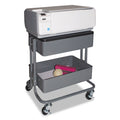 Vertiflex Adjustable Multi-Use Storage Cart and Stand-Up Workstation, 15.25" x 11" x 18.5" to 39", Gray