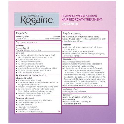 Rogaine For Women Hair Regrowth Treatment 3- 2 Ounce Bottles by Pasteur Pharmacy