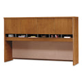 Bush Series C Collection 4 Door 72W Hutch, Box 2 of 2, 71.13w x 15.38d x 43.13h, Natural Cherry/Graphite Gray