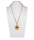 Patricia Nash Gold-Tone Multicolor Stone Oval Filigree Locket 29-1/2 Pendant by Vanessa Jane