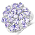 3.35 Carat Genuine Tanzanite .925 Sterling Silver Ring by Bids.com