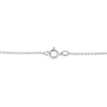 .925 Sterling Silver Prong-Set Diamond Accent Satin Finished Double Circle 18" Pendant Necklace (I-J Color, I1-I2 Clarity) by Bids.com