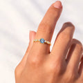 22k Gold Vermeil Alexandrite Round Solitaire Ring by Fine Color Jewels