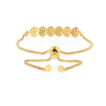 22k Gold Vermeil Diamond and Multi-Gemstone Heart Bolo Bracelet by Fine Color Jewels