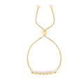 22k Gold Vermeil Diamond and Multi-Gemstone Heart Bolo Bracelet by Fine Color Jewels