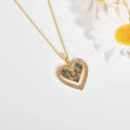 22k Gold Vermeil Diamond and Multi-Gemstone Heart Necklace by Fine Color Jewels