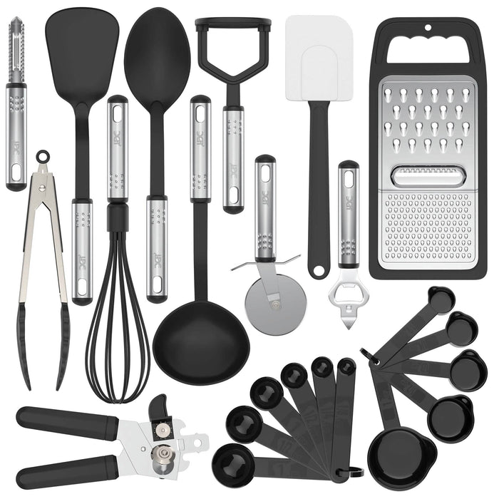 23-Piece: Lux Decor Collection Stainless Steel Nylon Cooking Utensils Set by DailySale