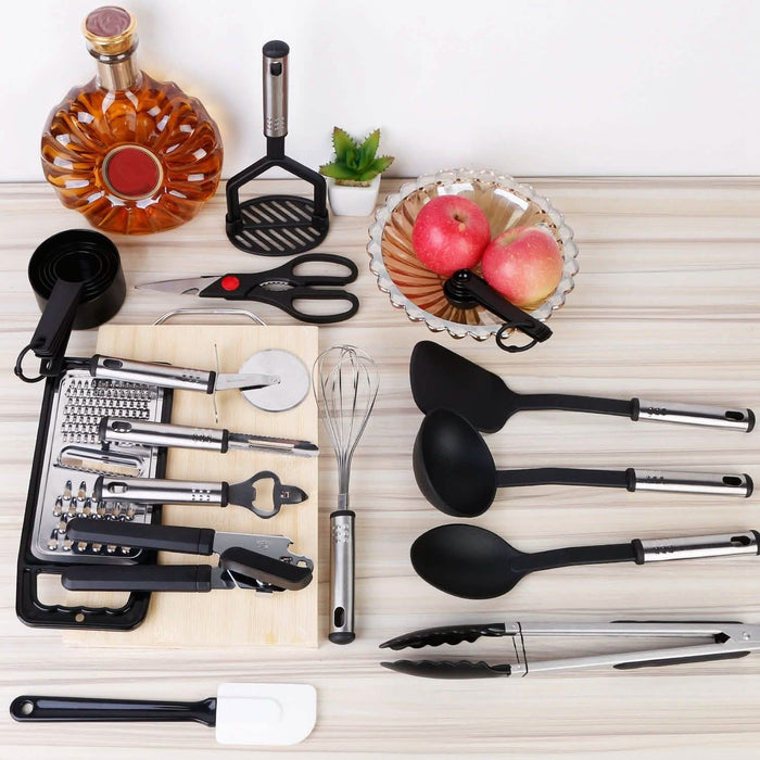 23-Piece Set: Kitchen Utensil Set Stainless Steel Nylon by DailySale