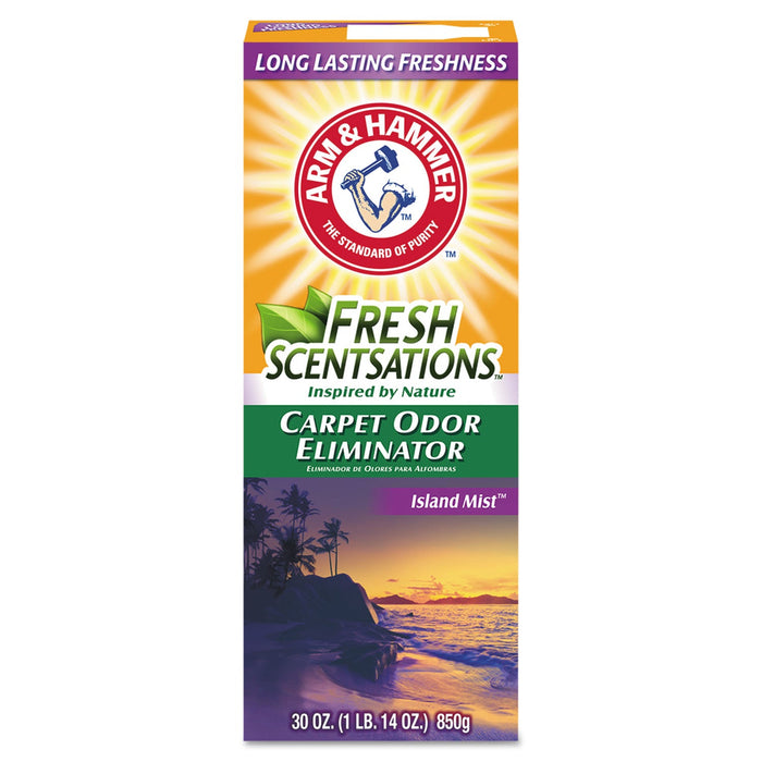 Arm & Hammer Fresh Scentsations Carpet Odor Eliminator, Island Mist, 30 oz Box
