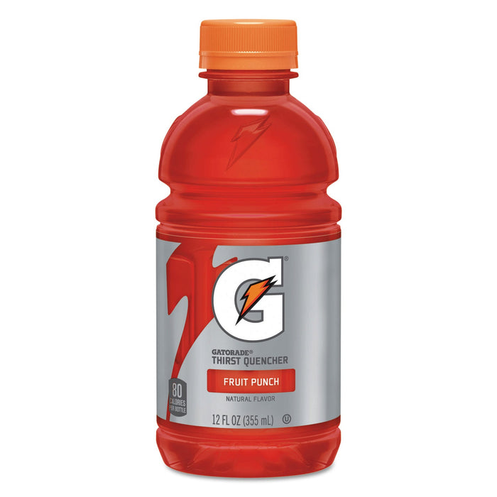 Gatorade G-Series Perform 02 Thirst Quencher, Fruit Punch, 12 oz Bottle, 24/Carton