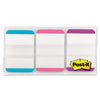 Post-it 1" Lined Tabs, 1/5-Cut, Lined, Assorted Pastel Colors, 1" Wide, 66/Pack