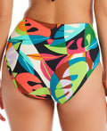 Bar Iii Womens Tropical Dreams Side-Shirred High-Waist Bikini Bottoms by Vanessa Jane
