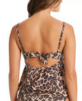 Bar Iii Womens Beach Cheetah-Print Tankini Top, Size Small by Vanessa Jane