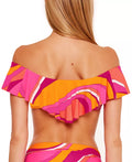 Trina Turk Swim Vivid Vista Off the Shoulder Bandeau, Size 4 by Vanessa Jane