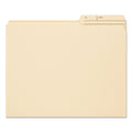 Smead Reinforced Guide Height File Folders, 2/5-Cut Printed Tabs: Right Position, Letter Size, 0.75" Expansion, Manila, 100/Box