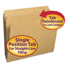 Smead Heavyweight Kraft File Folder, Straight Tabs, Letter Size, 0.75" Expansion, 11-pt Kraft, Brown, 100/Box
