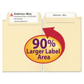 Smead SuperTab Reinforced Guide Height Top Tab Folders, 1/3-Cut Tabs: Assorted, Legal Size, 0.75" Expansion, Manila, 100/Box