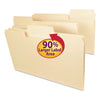 Smead SuperTab Reinforced Guide Height Top Tab Folders, 1/3-Cut Tabs: Assorted, Legal Size, 0.75" Expansion, Manila, 100/Box
