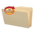 Smead Reinforced Tab Manila File Folders, 1/2-Cut Tabs: Assorted, Legal Size, 0.75" Expansion, 11-pt Manila, 100/Box
