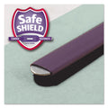 Smead Recycled Pressboard Folders with Two SafeSHIELD Coated Fasteners, 3" Expansion, 1/3-Cut Tabs, Legal Size, Gray-Green, 25/Box