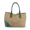 Gucci GG Canvas Green Horsebit Shoulder Bag #2307 by Bolt Boutique
