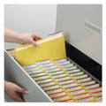 Smead Expanding Recycled Heavy Pressboard Folders, 1/3-Cut Tabs: Assorted, Letter Size, 1" Expansion, Yellow, 25/Box