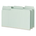 Smead SuperTab Pressboard Fastener Folders with SafeSHIELD Coated Fasteners, 2 Fasteners, Legal Size, Gray-Green Exterior, 25/Box