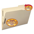 Smead Top Tab Fastener Folders, Guide-Height 2/5-Cut Tabs: Right of Center, 2 Fasteners, Legal Size, 11-pt Manila Exterior, 50/Box