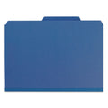 Smead Expanding Recycled Heavy Pressboard Folders, 1/3-Cut Tabs: Assorted, Letter Size, 1" Expansion, Dark Blue, 25/Box