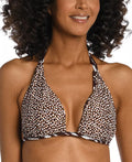 La Blanca Fierce Reversible Halter Top, Size 8 by Vanessa Jane