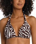 La Blanca Fierce Reversible Halter Top, Size 8 by Vanessa Jane