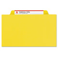 Smead Expanding Recycled Heavy Pressboard Folders, 1/3-Cut Tabs: Assorted, Letter Size, 1" Expansion, Yellow, 25/Box