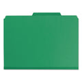 Smead Expanding Recycled Heavy Pressboard Folders, 1/3-Cut Tabs: Assorted, Letter Size, 1" Expansion, Green, 25/Box