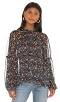 Free People Sweet Heart Top in Black Combo – Black, Size Medium by Vanessa Jane