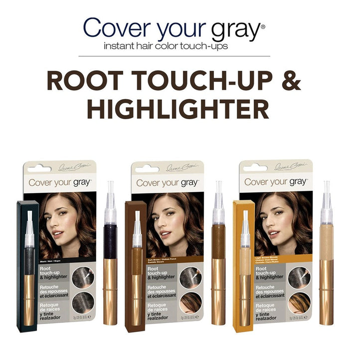 Cover your gray Root Touch-Up & Highlighter Jet Black 0.25 Oz by Pasteur Pharmacy